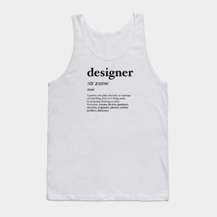 definition of designer Tank Top